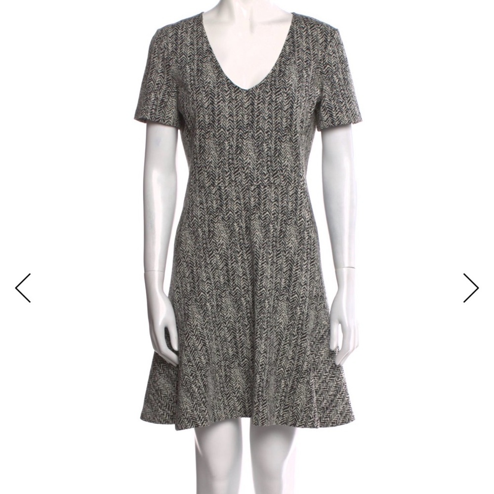 Theory Black and White Patterned Dress